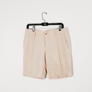 NWOT Banana Republic Linen Bermuda Shorts Khaki 8P
